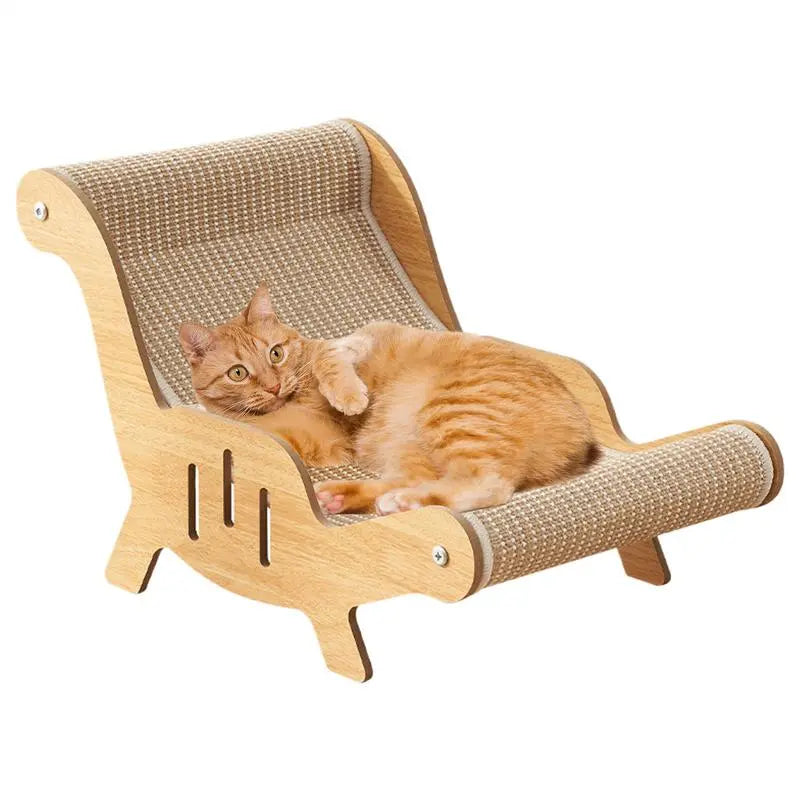 Durable Cat Scratching Post, Sisal Material, Anti-Slip Base, Pet Toy & Bed, Self-Cleaning Kitty Lounge Chair, Ideal Gift for Cats