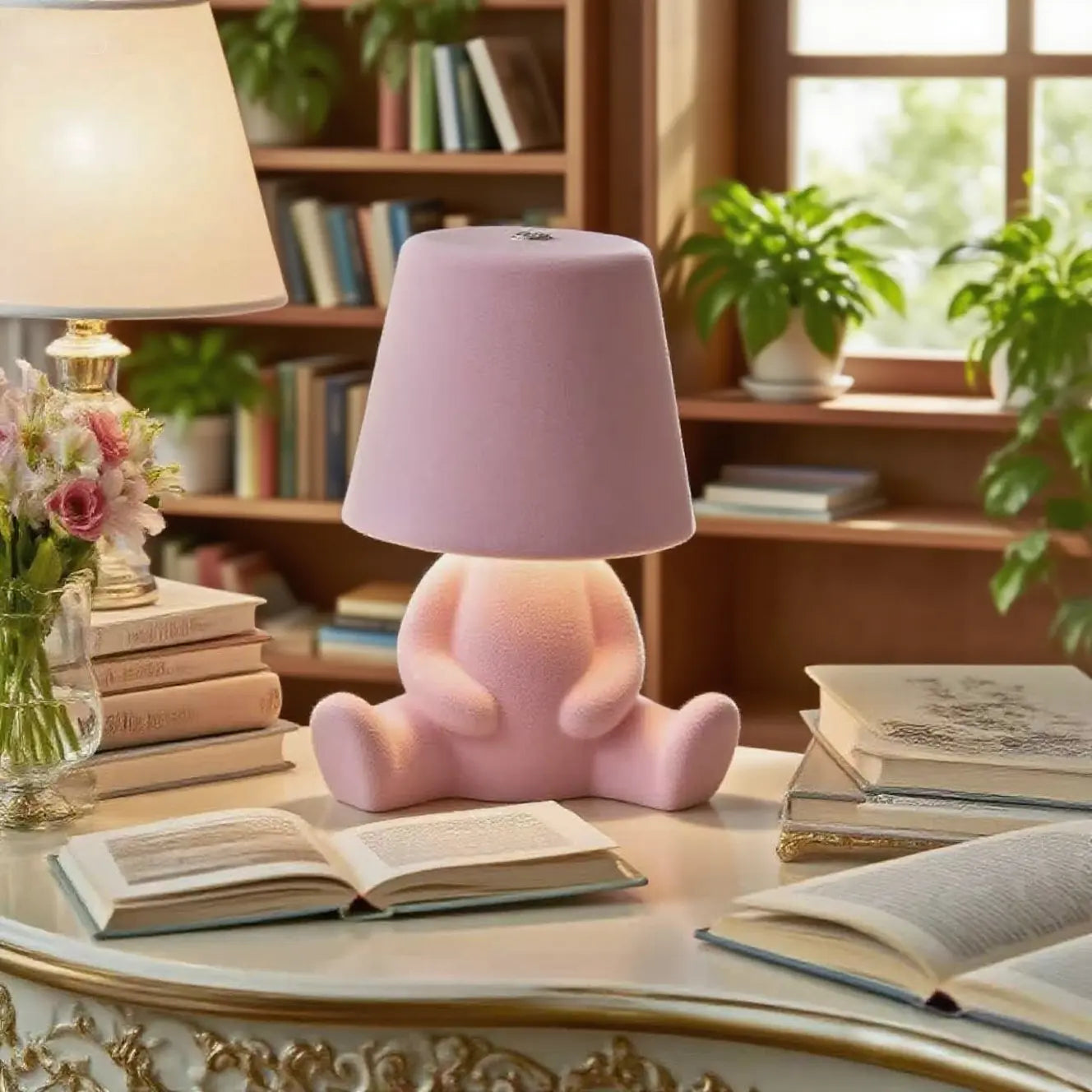 Grass Character LED Table Lamp with 3-Way Dimming