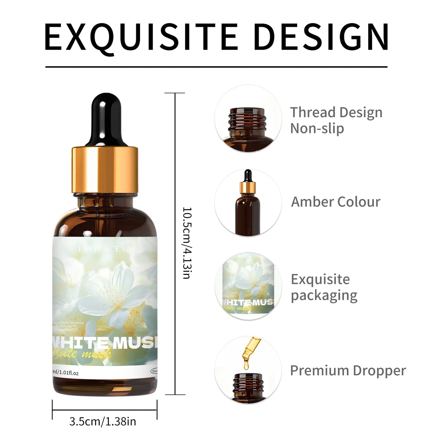 Essential Oil Long Lasting Fragrance for Aromatherapy Skin Care Massage Relaxation 