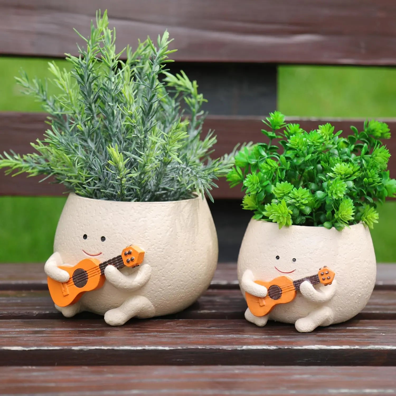 Face Planter Pots Funny Toilet Plant Pot for Indoor Plants, Cute Face Head Flower Pots Quirky Succulent Planters Gift Ideal for Home, Office, Christmas