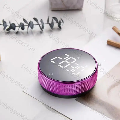 Rotating Magnetic Digital Timer with Dual Countdown and Count-Up Alarm, Featuring Large LED Display for Enhanced Readability - Perfect for Kitchen Cooking, Home Use, Students, Remote Workers, and Fitness Enthusiasts