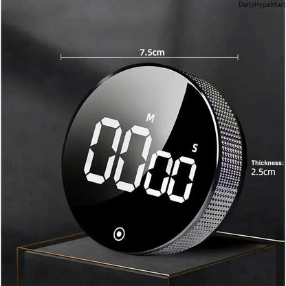 Rotating Magnetic Digital Timer with Dual Countdown and Count-Up Alarm, Featuring Large LED Display for Enhanced Readability - Perfect for Kitchen Cooking, Home Use, Students, Remote Workers, and Fitness Enthusiasts