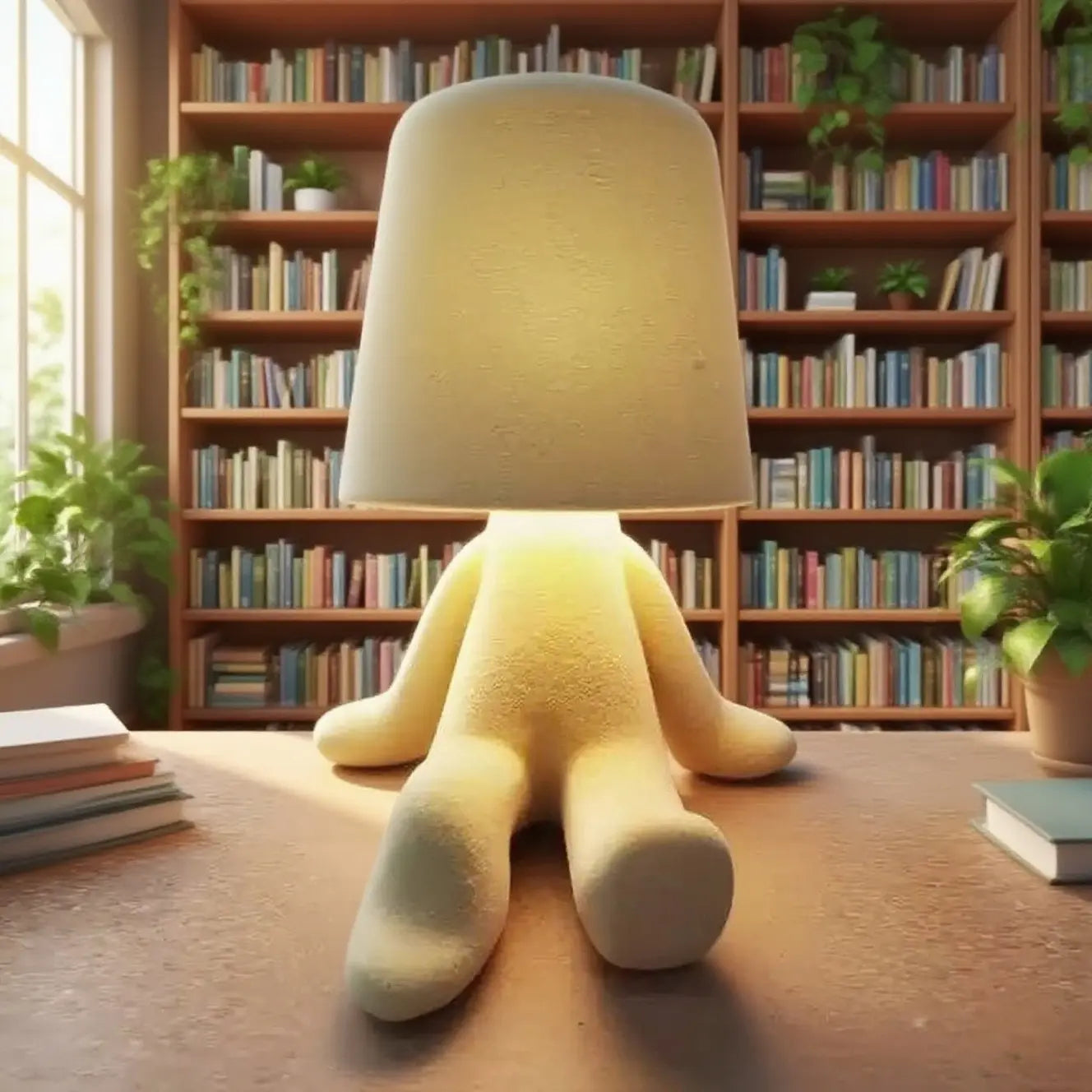 Grass Character LED Table Lamp with 3-Way Dimming