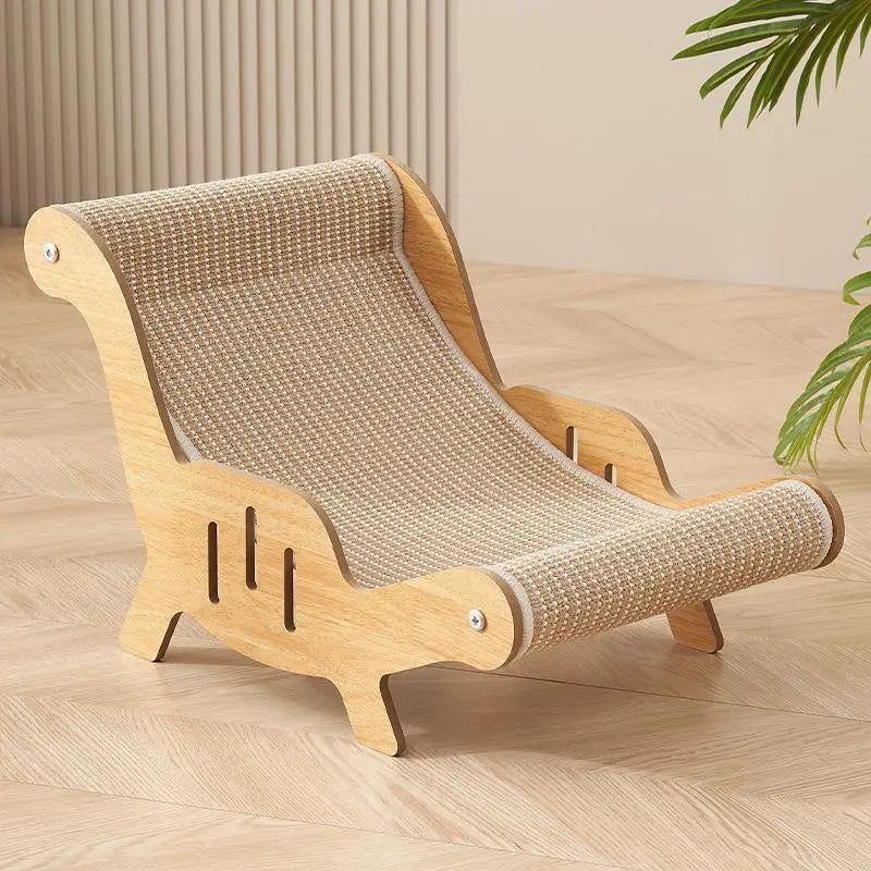 Durable Cat Scratching Post, Sisal Material, Anti-Slip Base, Pet Toy & Bed, Self-Cleaning Kitty Lounge Chair, Ideal Gift for Cats