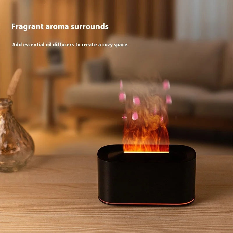 Transform Your Space with the Seven-Color Aromatherapy Humidifier – Stylish Wood Grain Design for Relaxation and Wellness