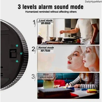 Rotating Magnetic Digital Timer with Dual Countdown and Count-Up Alarm, Featuring Large LED Display for Enhanced Readability - Perfect for Kitchen Cooking, Home Use, Students, Remote Workers, and Fitness Enthusiasts