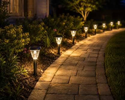 Naturuxa 12-Pack Solar Outdoor Pathway Lights, Waterproof Landscape Lighting for Path Walkway, Lawn Garden outside Décor