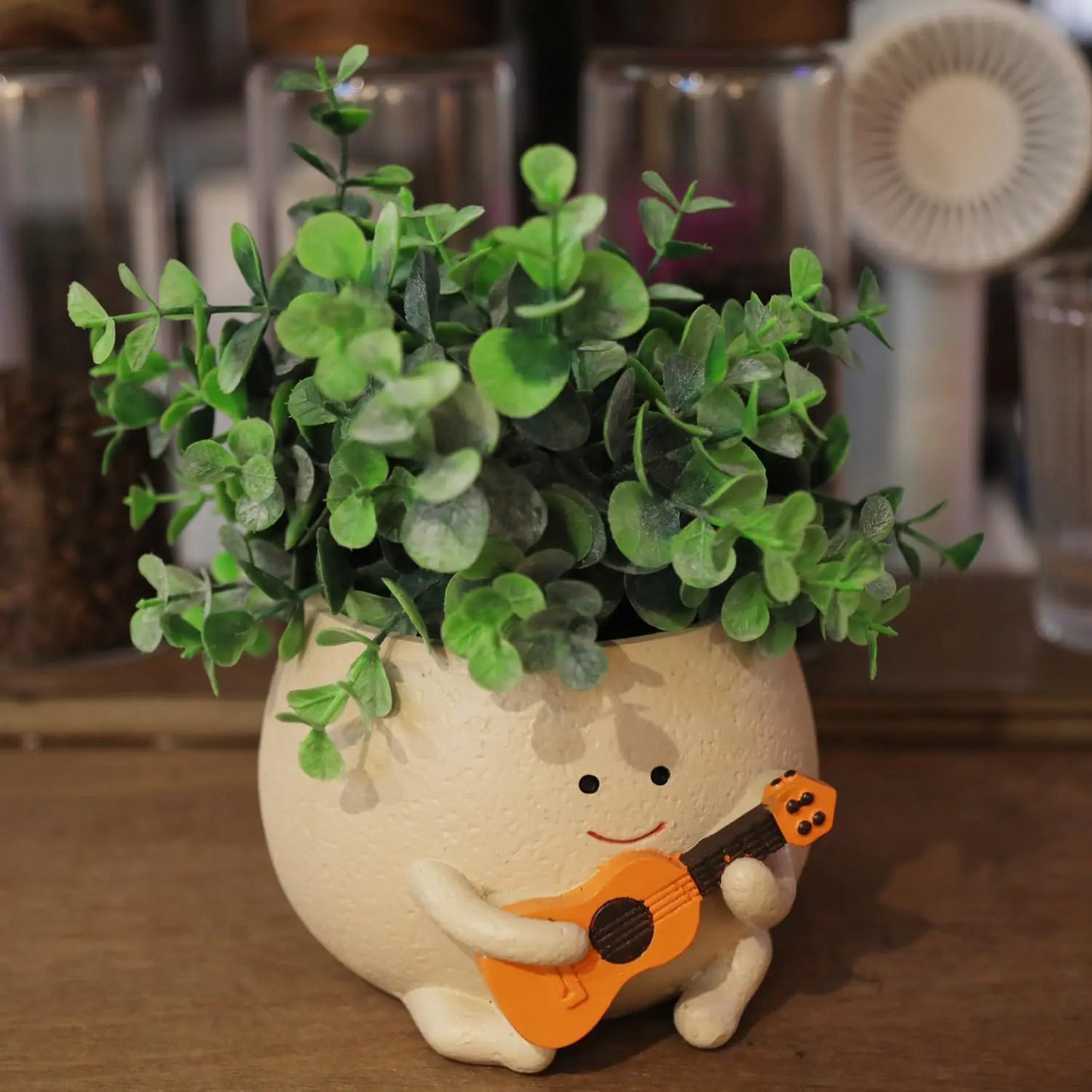 Face Planter Pots Funny Toilet Plant Pot for Indoor Plants, Cute Face Head Flower Pots Quirky Succulent Planters Gift Ideal for Home, Office, Christmas