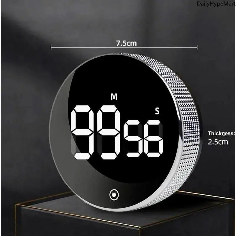 Rotating Magnetic Digital Timer with Dual Countdown and Count-Up Alarm, Featuring Large LED Display for Enhanced Readability - Perfect for Kitchen Cooking, Home Use, Students, Remote Workers, and Fitness Enthusiasts