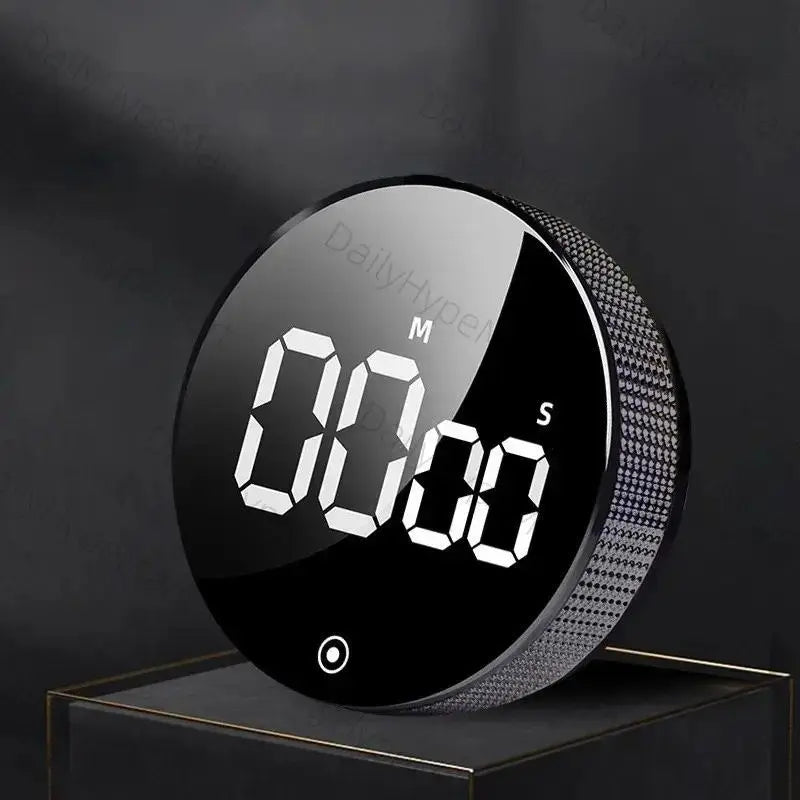 Rotating Magnetic Digital Timer with Dual Countdown and Count-Up Alarm, Featuring Large LED Display for Enhanced Readability - Perfect for Kitchen Cooking, Home Use, Students, Remote Workers, and Fitness Enthusiasts