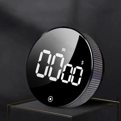 Rotating Magnetic Digital Timer with Dual Countdown and Count-Up Alarm, Featuring Large LED Display for Enhanced Readability - Perfect for Kitchen Cooking, Home Use, Students, Remote Workers, and Fitness Enthusiasts