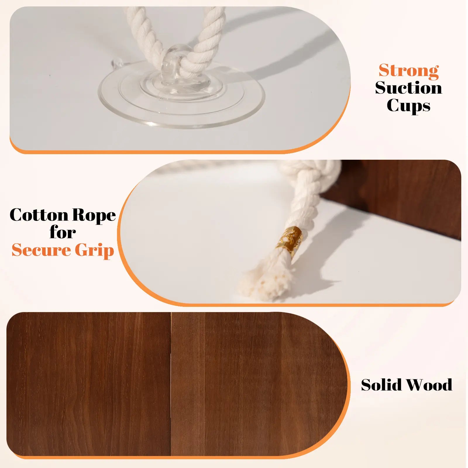 Solid Wood Cat Window Perch with Machine Washable Cushion and Strong Suction Cups for Cats and Small Dogs