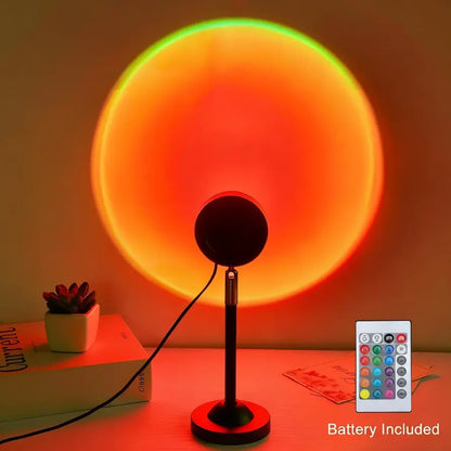 Fall Sunset Lamp Projector Light 180° Adjustable Sunset Mood Lamp