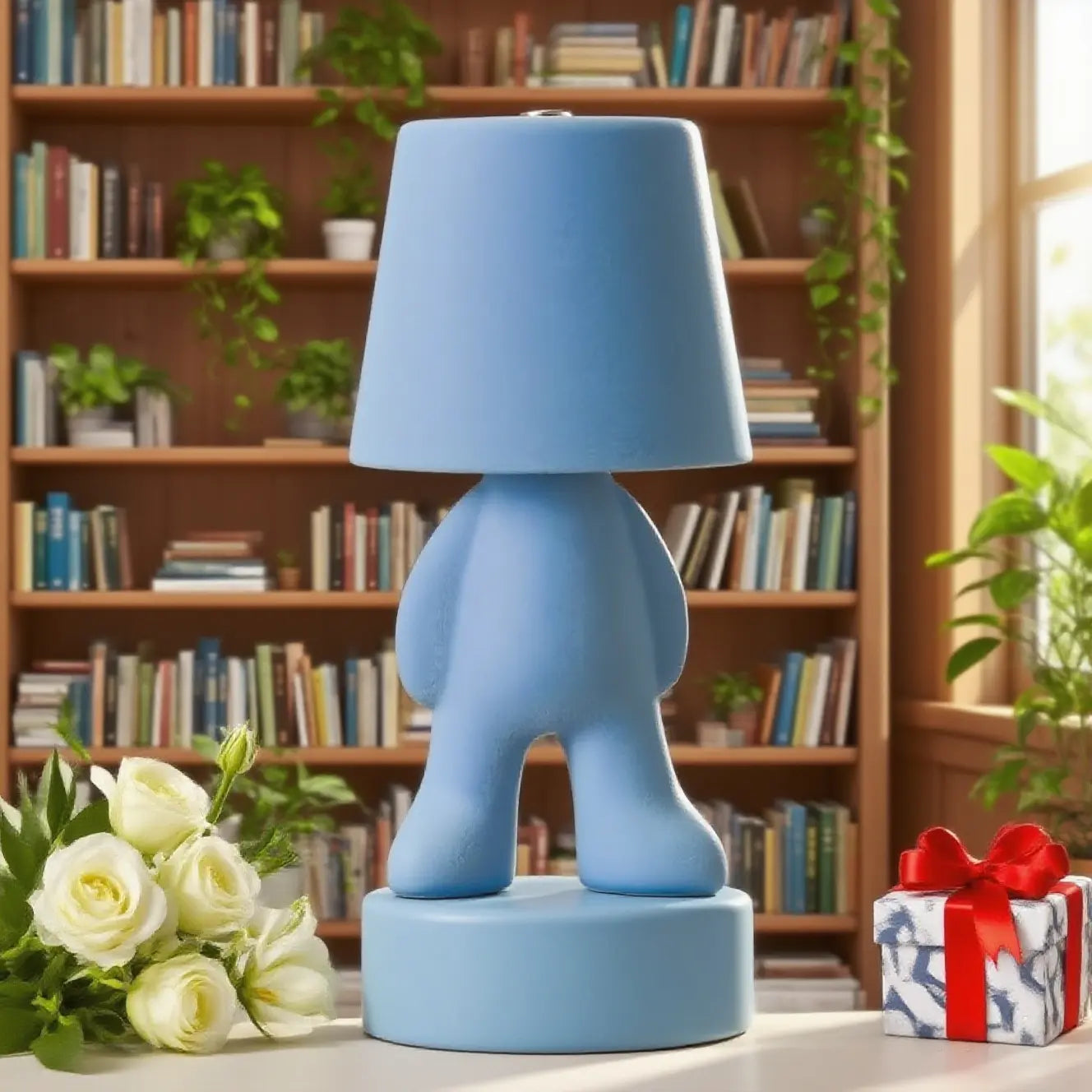 Grass Character LED Table Lamp with 3-Way Dimming